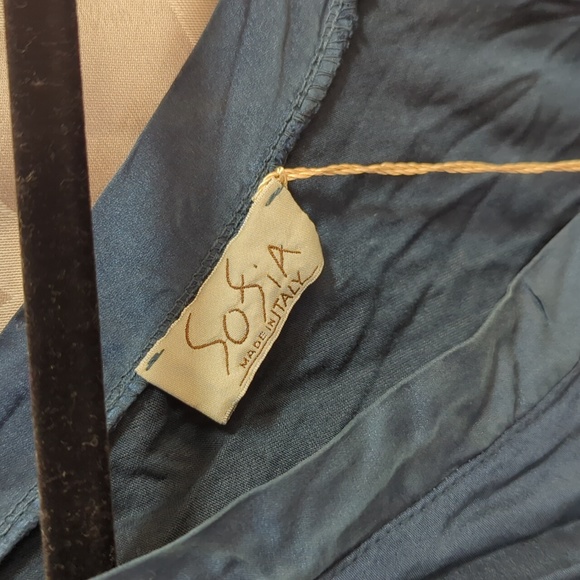 Blue silk tunic - Picture 2 of 6